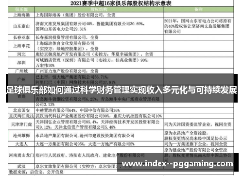 足球俱乐部如何通过科学财务管理实现收入多元化与可持续发展 足球俱乐部如何通过科学财务管理实现收入多元化与可持续发展